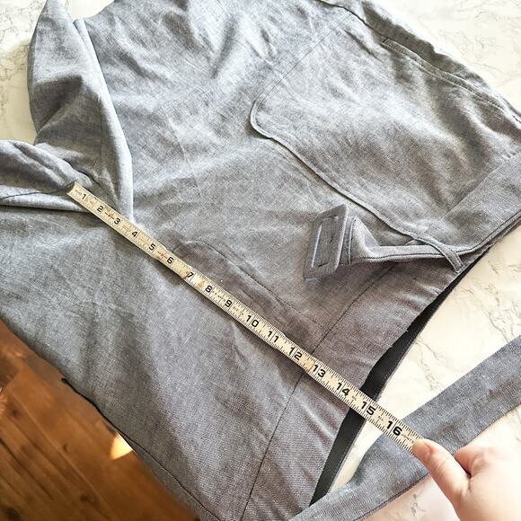 Lane Bryant Linen Blend Gray Blue High Rise Belted Bermuda Shorts Plus Size 26 - Picture 10 of 11